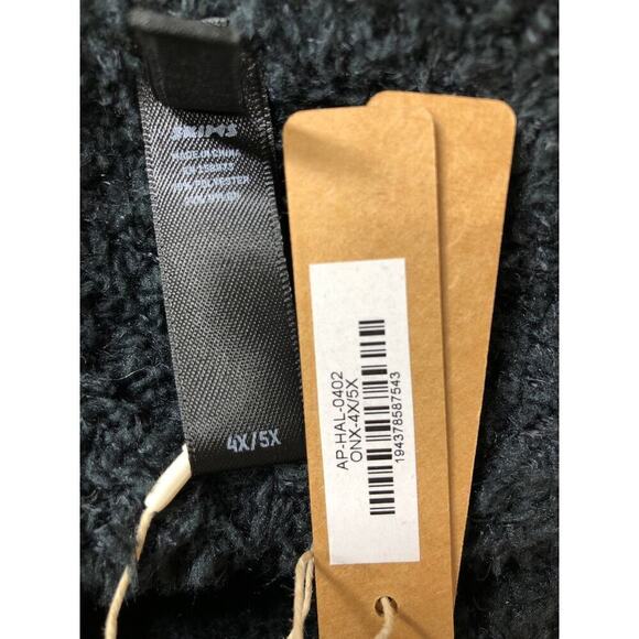 SKIMS Cozy Knit Halter Bra Top Tie Neck Bralette in Onyx Black NWT 4X 5X - Picture 8 of 10